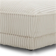Parker Living Utopia Modern Fabric Ottoman with Casters in Ivory