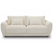 Parker Living Utopia Modern Fabric 2-Seat Sofa with Lumbar Pillow in Ivory