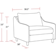Parker Living Vogue Transitional Fabric Upholstered Chair in Farlo Chalk White