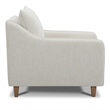 Parker Living Vogue Transitional Fabric Upholstered Chair in Farlo Chalk White
