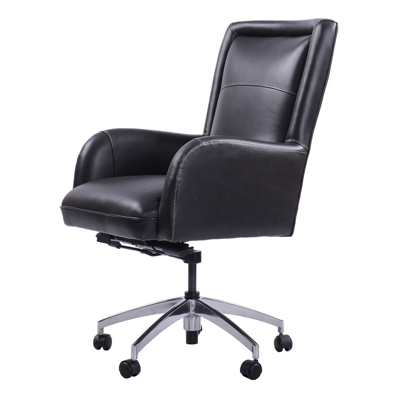 Parker Living Leather Swivel Desk Chair in Verona Blackberry