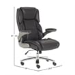 Parker Living Fabric Heavy Duty Desk Chair with Casters in Black Finish