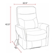 Parker Living Gemini Fabric Power Lift Recliner in Capri Silver Gray