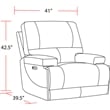 Parker Living Whitman Leather Power Cordless Recliner in Verona Coffee Brown