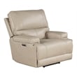 Parker Living Whitman Leather Power Cordless Recliner in Linen Fossil Beige