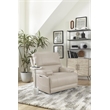 Parker Living Whitman Leather Power Cordless Recliner in Linen Fossil Beige