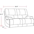 Parker Living Whitman Leather Power Cordless Loveseat in Verona Azure Blue