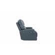 Parker Living Whitman Leather Power Cordless Loveseat in Verona Azure Blue