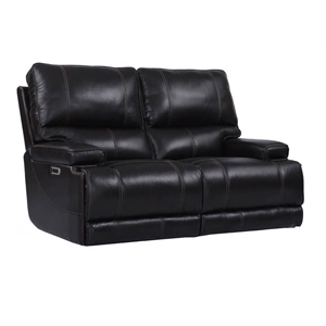 Parker Living Whitman Leather Power Cordless Loveseat in Verona Coffee Brown