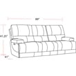 Parker Living Whitman Verona Coffee Brown Leather Power Reclining Cordless Sofa