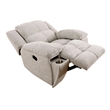 Parker Living Buster Modern Velvet and Yarns Fabric Recliner in Opal Taupe