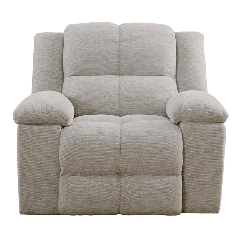 Parker Living Buster Modern Velvet and Yarns Fabric Recliner in Opal Taupe