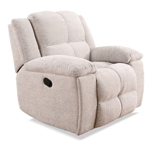 parker living buster modern velvet and yarns fabric recliner in opal taupe