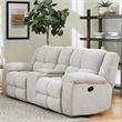 Parker Living Buster Modern Velvet/Fabric Reclining Console Loveseat in Taupe