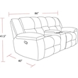 Parker Living Buster Modern Velvet/Fabric Reclining Console Loveseat in Taupe