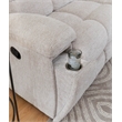 Parker Living Buster Modern Velvet/Fabric Reclining Console Loveseat in Taupe
