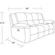 Parker Living Buster Modern Velvet and Yarns Fabric Reclining Sofa in Opal Taupe