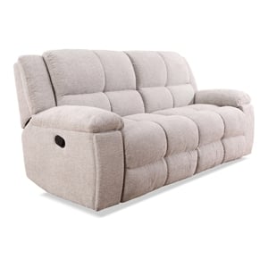 parker living buster modern velvet and yarns fabric reclining sofa in opal taupe