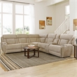 Parker Living Dalton Modern Fabric Reclining Sectional in Beige