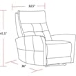 Parker Living Gershwin Traditional Leather Zero Gravity Power Recliner in Brown