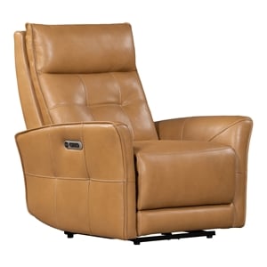 parker living gershwin traditional leather zero gravity power recliner in brown