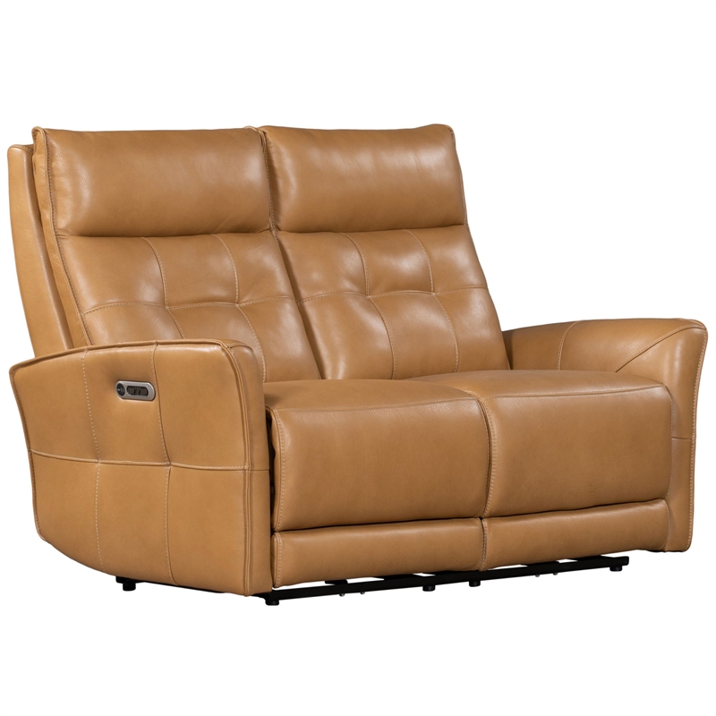 Parker Living Gershwin Leather Zero Gravity Power Reclining Loveseat in Brown