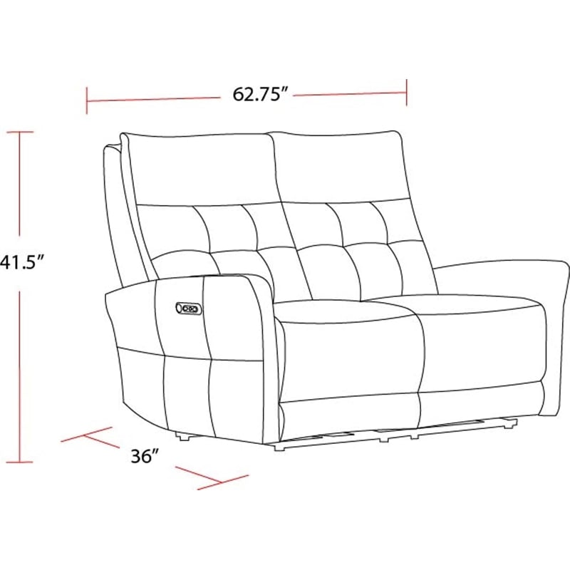 Parker Living Gershwin Leather Zero Gravity Power Reclining Loveseat in Brown