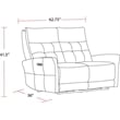 Parker Living Gershwin Leather Zero Gravity Power Reclining Loveseat in Brown