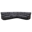 Parker Living Gladiator Faux Leather Power Reclining Sectional in Charcoal