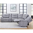 Parker Living Gladiator Faux Leather Power Reclining Sectional in Gray