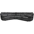 Parker Living Mason Traditional Fabric Power Reclining Sectional in Charcoal