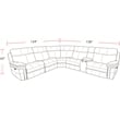Parker Living Mason Traditional Fabric Power Reclining Sectional in Charcoal