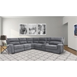 Parker Living Polaris Modern Fabric Power Reclining Sectional in Bizmark Gray