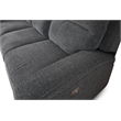 Parker Living Polaris Modern Fabric Power Reclining Sectional in Bizmark Gray