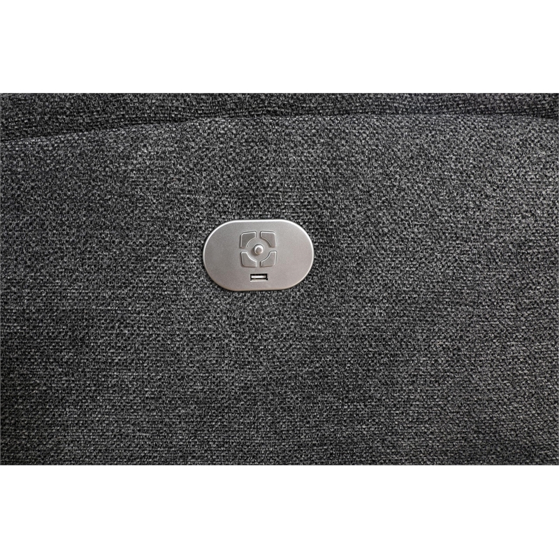 Parker Living Polaris Modern Fabric Power Reclining Sectional in Bizmark Gray