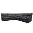 Parker Living Polaris Modern Fabric Power Reclining Sectional in Charcoal