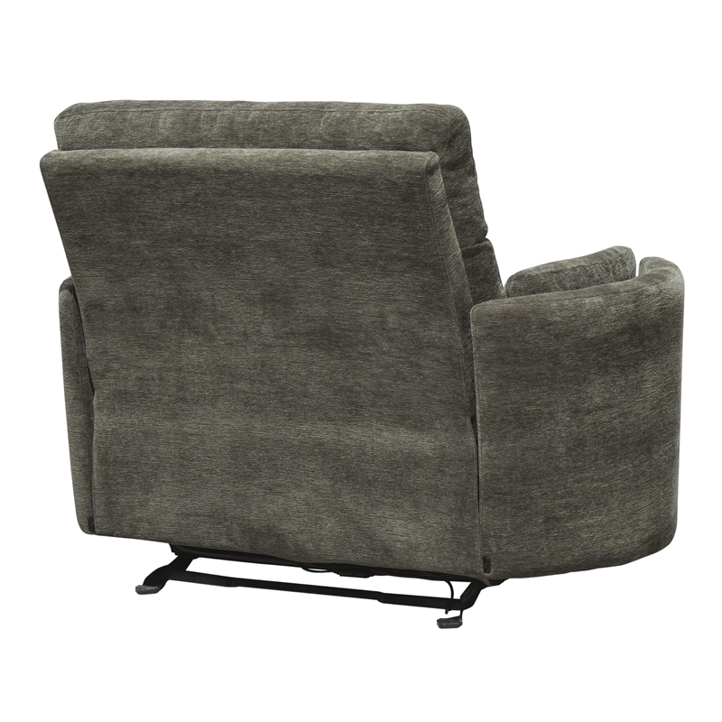 Parker Living Radius Modern Fabric Power Glider Recliner in Krypton Gray