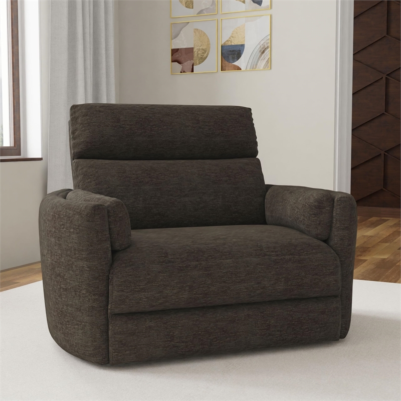 Parker Living Radius Modern Fabric Power Glider Recliner in Krypton Gray