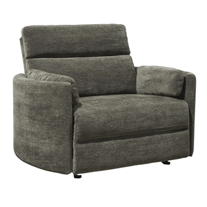 Parker Living Radius Modern Fabric Power Glider Recliner in Krypton Gray