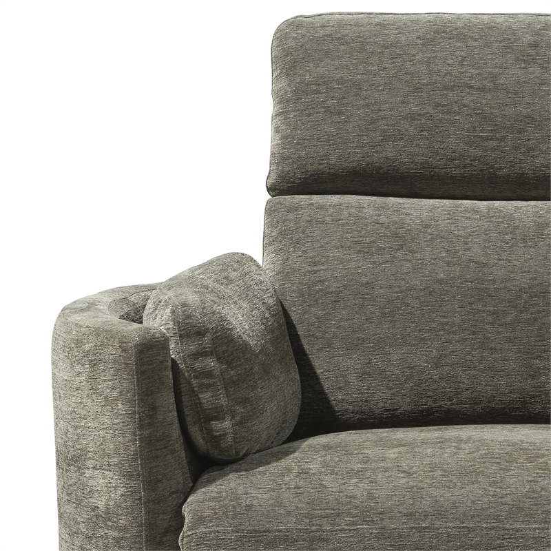 Parker Living Radius Modern Fabric Power Glider Recliner in Krypton Gray