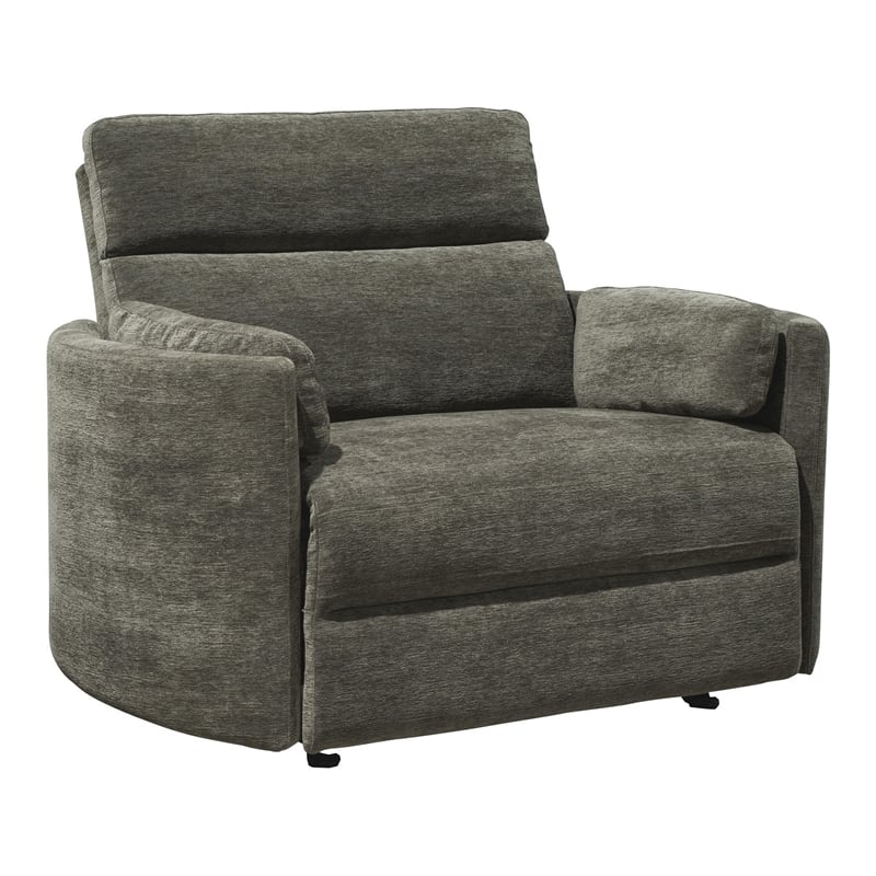 Parker Living Radius Modern Fabric Power Glider Recliner in Krypton Gray