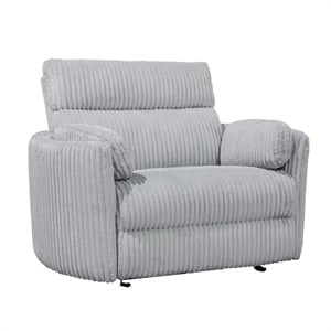 Parker Living Radius Modern Fabric Power Glider Recliner in Mega Gray