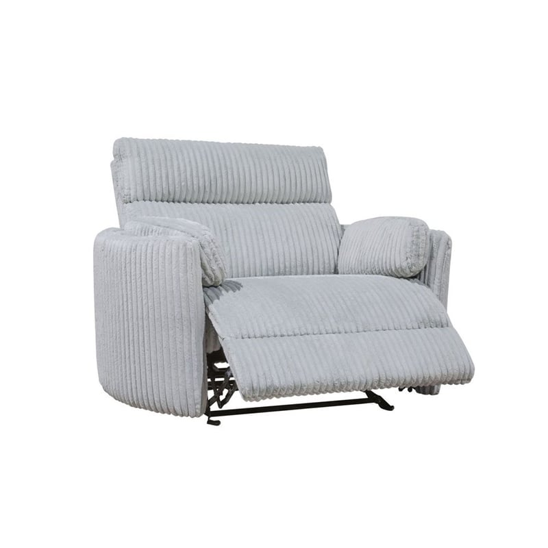 Parker Living Radius Modern Fabric Power Glider Recliner in Mega Gray