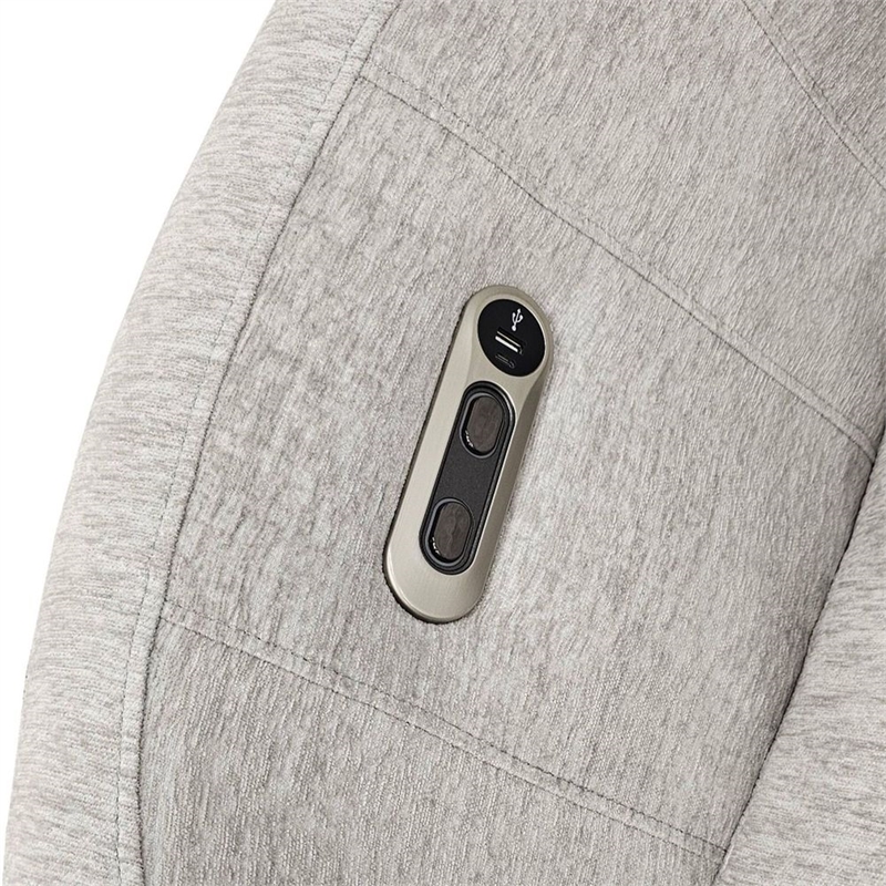 Parker Living Radius Modern Fabric Power Glider Recliner in Mega Gray