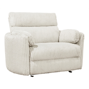 parker living radius modern fabric power glider recliner in ivory