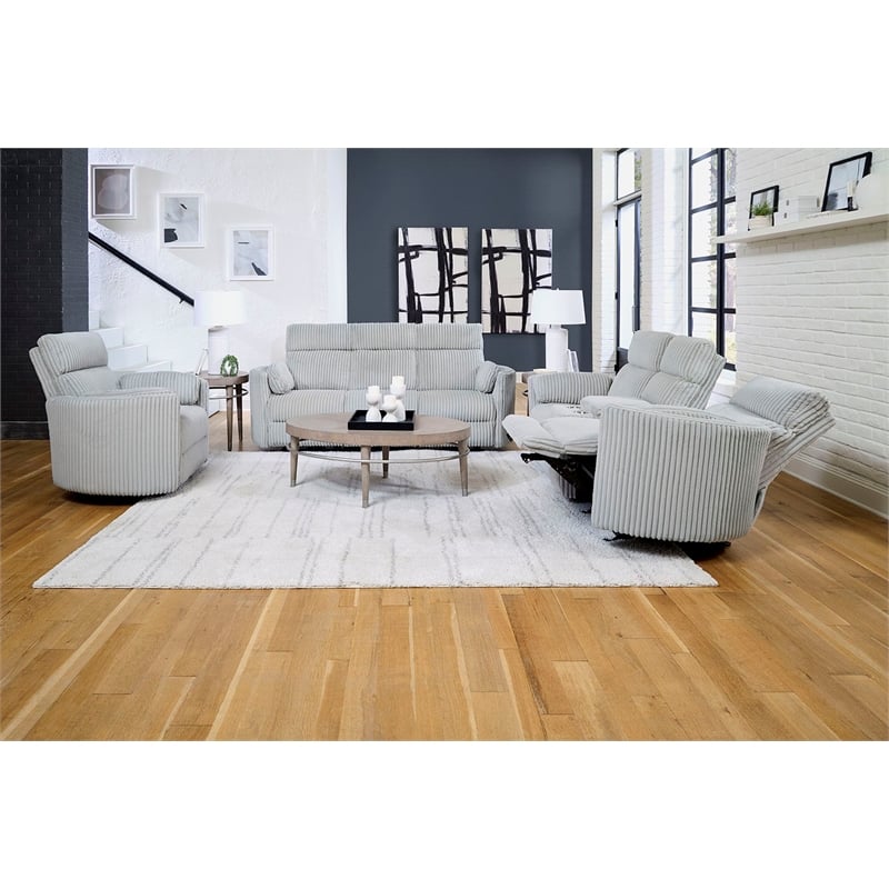 Parker Living Radius Modern Fabric Swivel Glider Recliner in Gray