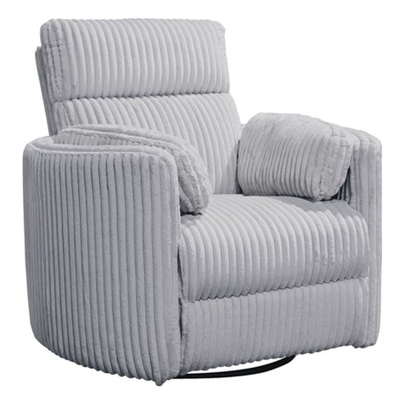Parker Living Radius Modern Fabric Swivel Glider Recliner in Gray