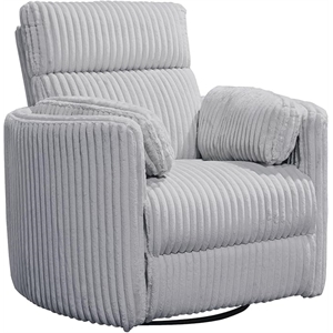 parker living radius modern fabric swivel glider recliner in gray