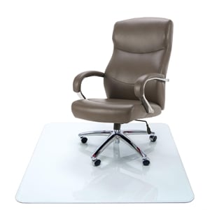 Parker Living Glass Chair Mat 48&quot Traditional Glass Chair Mat in Clear