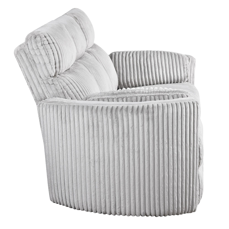 Parker Living Radius Modern Fabric Power Reclining Sofa in Gray